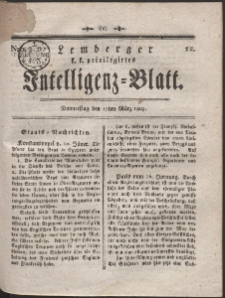 Lemberg Kaiserlich-Königliches Intelligenz-Blatt. R. 1803 Nr 22