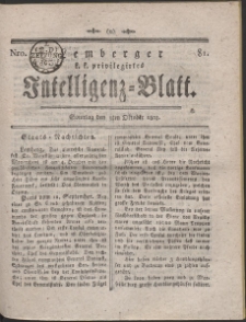 Lemberg Kaiserlich-Königliches Intelligenz-Blatt. R. 1803 Nr 81