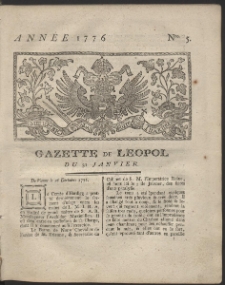 Gazette de Leopol. R. 1776 Nr 5