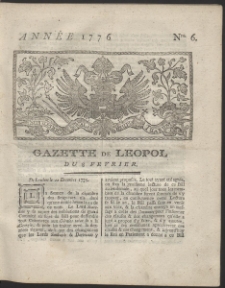 Gazette de Leopol. R. 1776 Nr 6