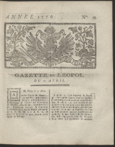 Gazette de Leopol. R. 1776 Nr 15