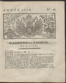 Gazette de Leopol. R. 1776 Nr 16