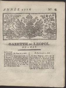 Gazette de Leopol. R. 1776 Nr 18