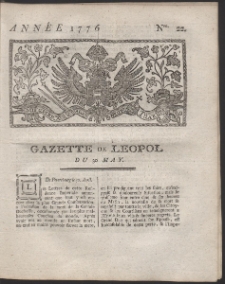 Gazette de Leopol. R. 1776 Nr 22