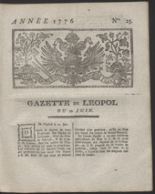 Gazette de Leopol. R. 1776 Nr 25