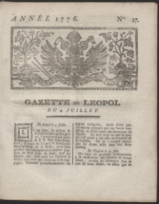 Gazette de Leopol. R. 1776 Nr 27