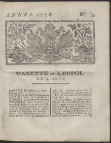 Gazette de Leopol. R. 1776 Nr 33