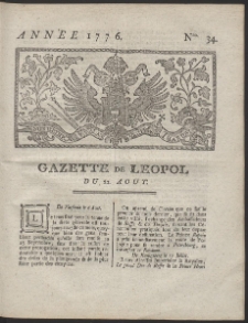 Gazette de Leopol. R. 1776 Nr 34