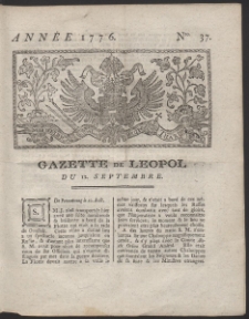 Gazette de Leopol. R. 1776 Nr 37