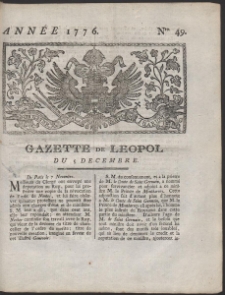 Gazette de Leopol. R. 1776 Nr 49