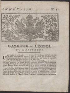 Gazette de Leopol. R. 1776 Nr 51