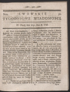 Lwowskie Tygodniowe Wiadomości. R. 1786 Nr 30