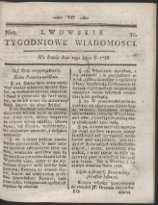 Lwowskie Tygodniowe Wiadomości. R. 1786 Nr 50