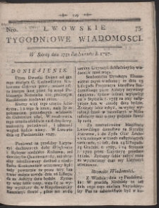 Lwowskie Tygodniowe Wiadomości. R. 1787 Nr 75