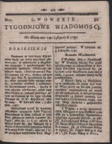 Lwowskie Tygodniowe Wiadomości. R. 1787 Nr 80