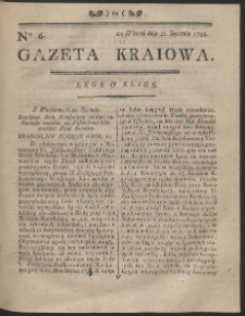 Gazeta Kraiowa. R. 1794 Nr 6