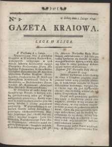 Gazeta Kraiowa. R. 1794 Nr 9