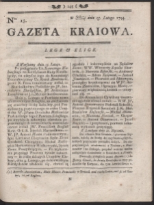 Gazeta Kraiowa. R. 1794 Nr 13