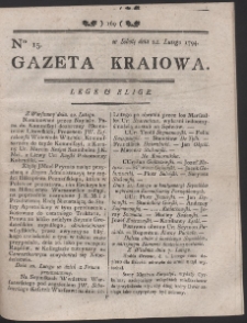 Gazeta Kraiowa. R. 1794 Nr 15