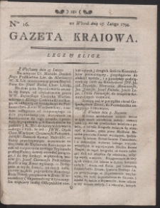 Gazeta Kraiowa. R. 1794 Nr 16