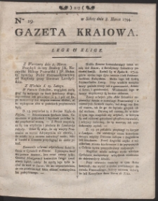 Gazeta Kraiowa. R. 1794 Nr 19