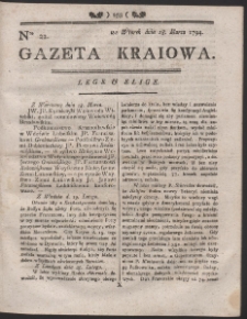 Gazeta Kraiowa. R. 1794 Nr 22