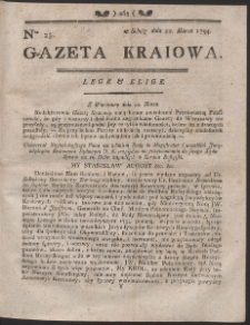 Gazeta Kraiowa. R. 1794 Nr 23