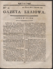 Gazeta Kraiowa. R. 1794 Nr 28