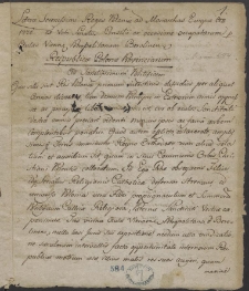 "Literae serenissimi regis Poloniae ad monarchas Europae anno 1772 ex voto senatus consilii ex occasione occupatarum per aulas Vienensem, Petropolitanam, Berolinensem Reipublicae Polonae provinciarum".