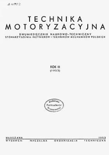 Technika Motoryzacyjna. Rok III, 1953. Spis treści