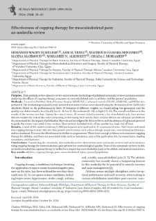 Effectiveness of cupping therapy for musculoskeletal pain: an umbrella review