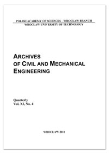 Archives of Civil and Mechanical Engineering, Vol. 11, 2011, Nr 4