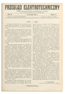 Przegląd Elektrotechniczny. Rok XI, 15 Czerwca 1929, Zeszyt 12