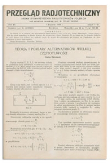 Przegląd Radjotechniczny. Rok VII, 1 Stycznia 1929, Zeszyt 1-2