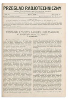 Przegląd Radjotechniczny. Rok VII, 1 Marca 1929, Zeszyt 5-6