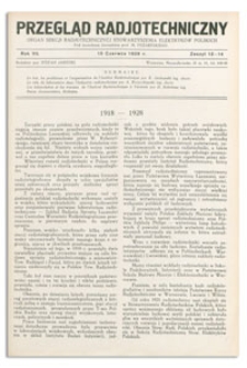 Przegląd Radjotechniczny. Rok VII, 15 Czerwca 1929, Zeszyt 12-14