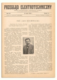 Przegląd Elektrotechniczny. Rok XII, 15 Lipca 1930, Zeszyt 14