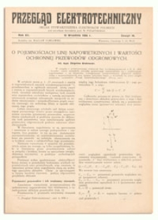 Przegląd Elektrotechniczny. Rok XII, 15 Września 1930, Zeszyt 18