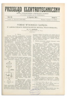 Przegląd Elektrotechniczny. Rok XV, 15 Stycznia 1933, Zeszyt 2