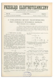 Przegląd Elektrotechniczny. Rok XV, 1 Lutego 1933, Zeszyt 3