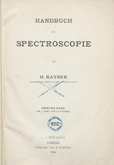 Handbuch der Spectroscopie. 4. Bd