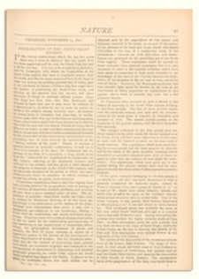 Nature : a Weekly Illustrated Journal of Science. Volume 7, 1872 November 14, [No. 159]