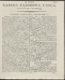 Gazeta Narodowa Y Obca. R. 1791 Nr 89