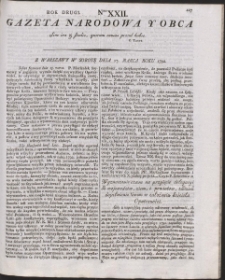 Gazeta Narodowa Y Obca. R. 1792 Nr 22