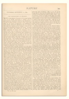 Nature : a Weekly Illustrated Journal of Science. Volume 10, 1874 September 17, [No. 255]