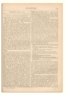 Nature : a Weekly Illustrated Journal of Science. Volume 11, 1875 April 8, [No. 284]