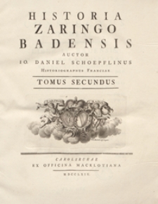 Historia Zaringo Badensis. T. 2
