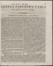 Gazeta Narodowa Y Obca. R. 1792 Nr 55