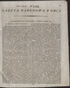 Gazeta Narodowa Y Obca. R. 1792 Nr 62