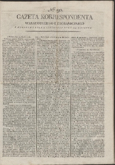 Gazeta Korrespondenta Warszawskiego i Zagranicznego. R. 1799 Nr 90